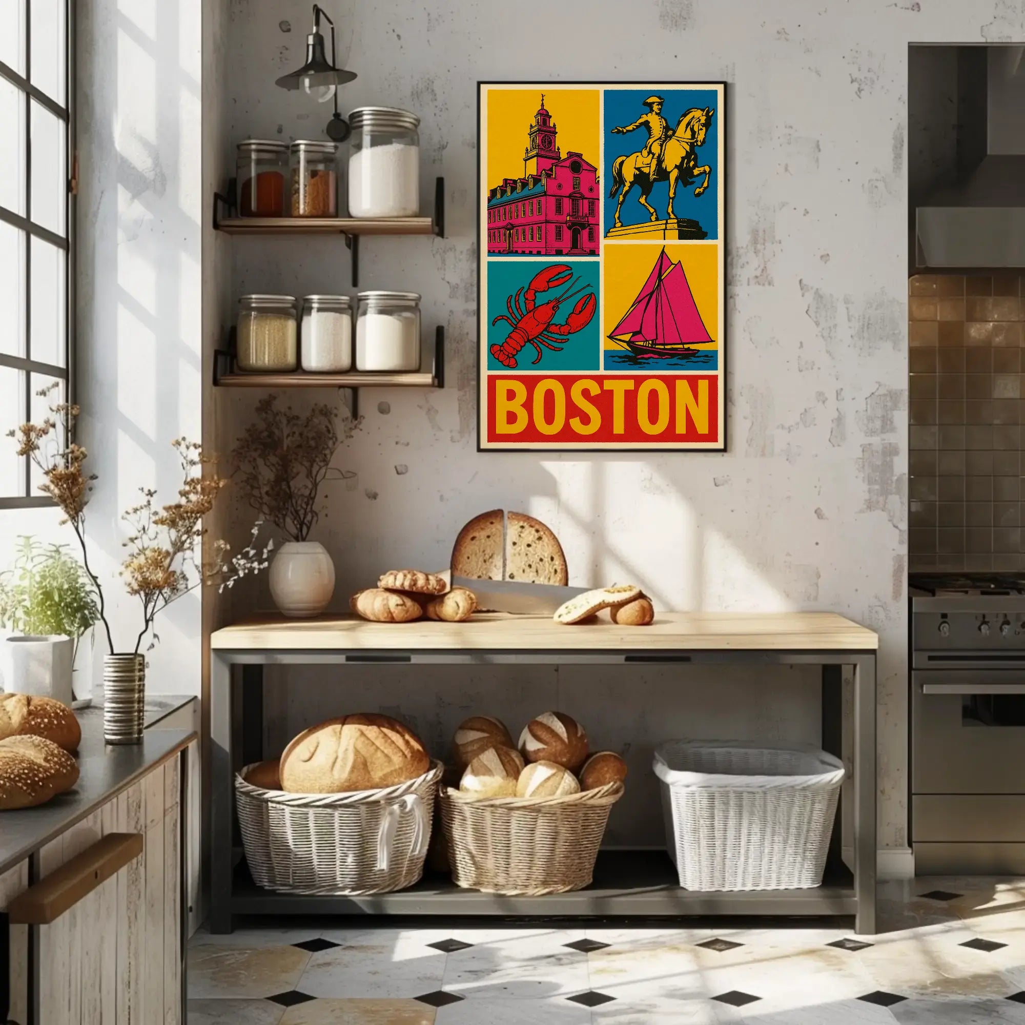 Boston's Vibrant Historical and Maritime Cultural Heritage Poster PosterGoat