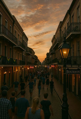 Bourbon Street Sunset New Orleans Travel Poster PosterGoat