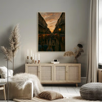 Bourbon Street Sunset New Orleans Travel Poster PosterGoat