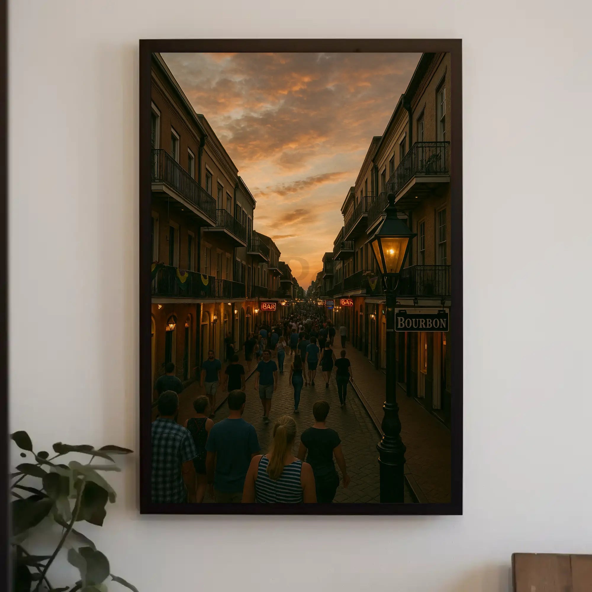 Bourbon Street Sunset New Orleans Travel Poster PosterGoat
