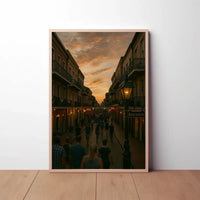 Bourbon Street Sunset New Orleans Travel Poster PosterGoat