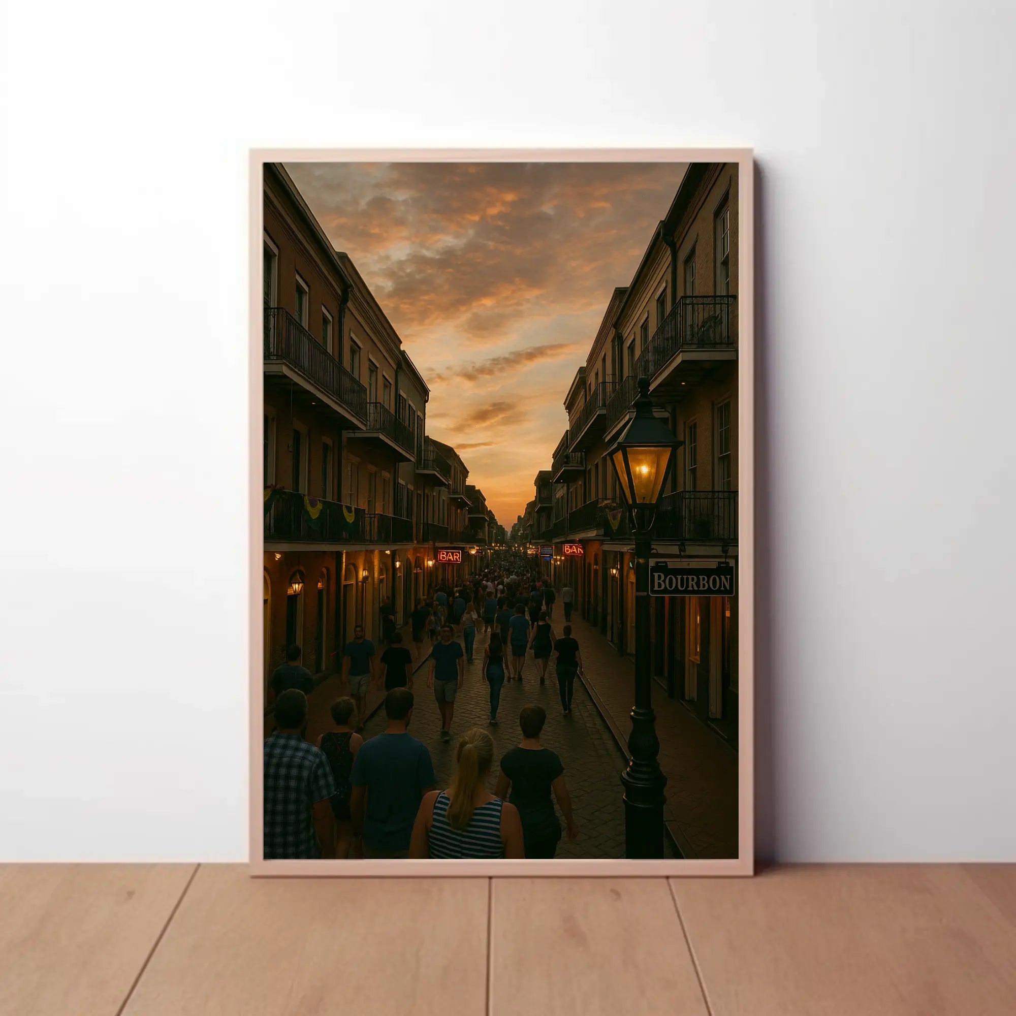 Bourbon Street Sunset New Orleans Travel Poster PosterGoat