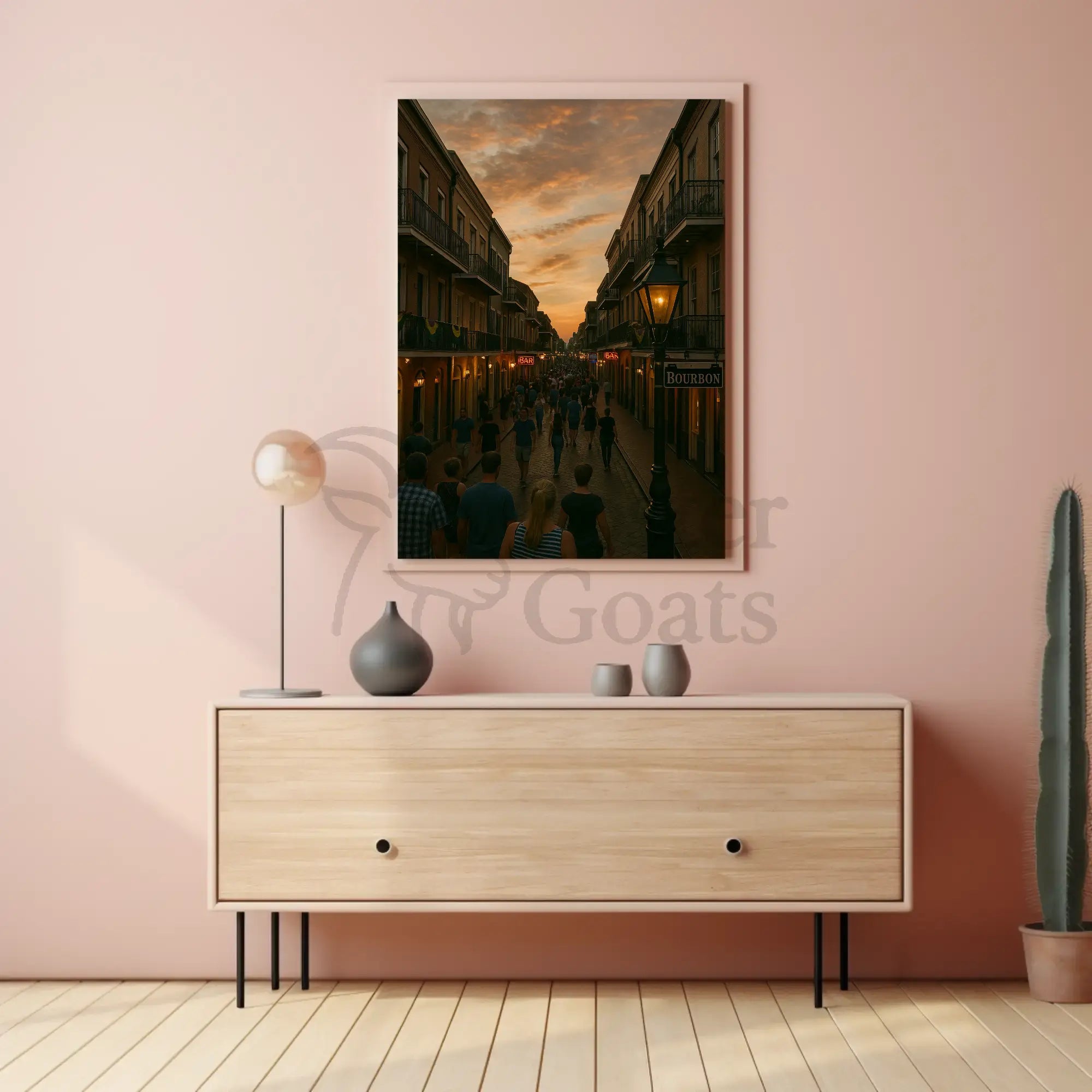 Bourbon Street Sunset New Orleans Travel Poster PosterGoat