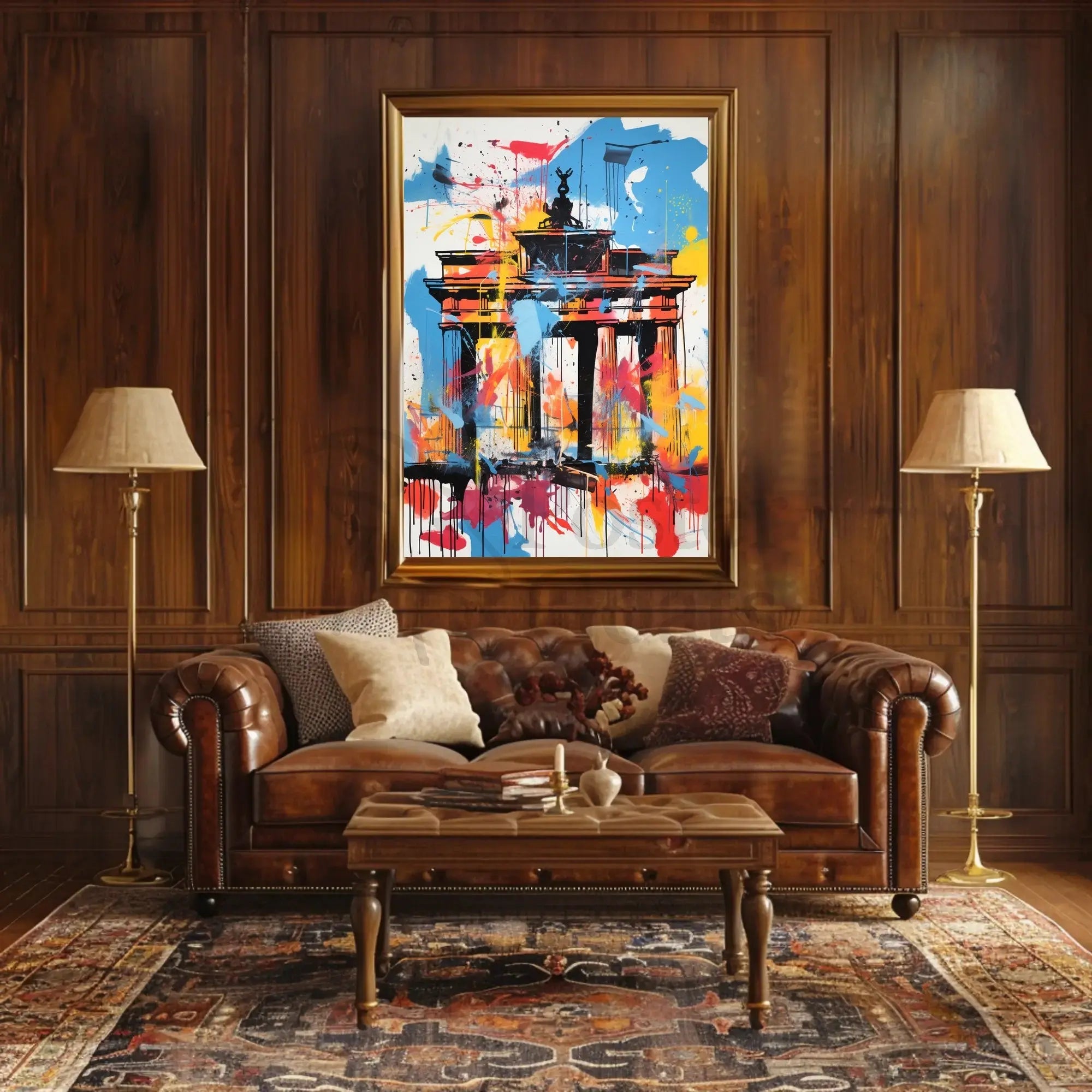 Brandenburg Gate Abstract Art Print - Abstract, Artistic, or Pop Culture Poster PosterGoat