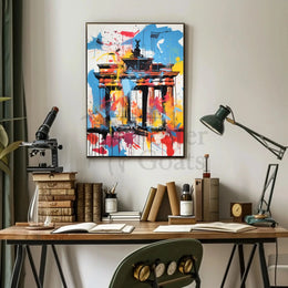 Brandenburg Gate Abstract Art Print - Abstract, Artistic, or Pop Culture Poster PosterGoat