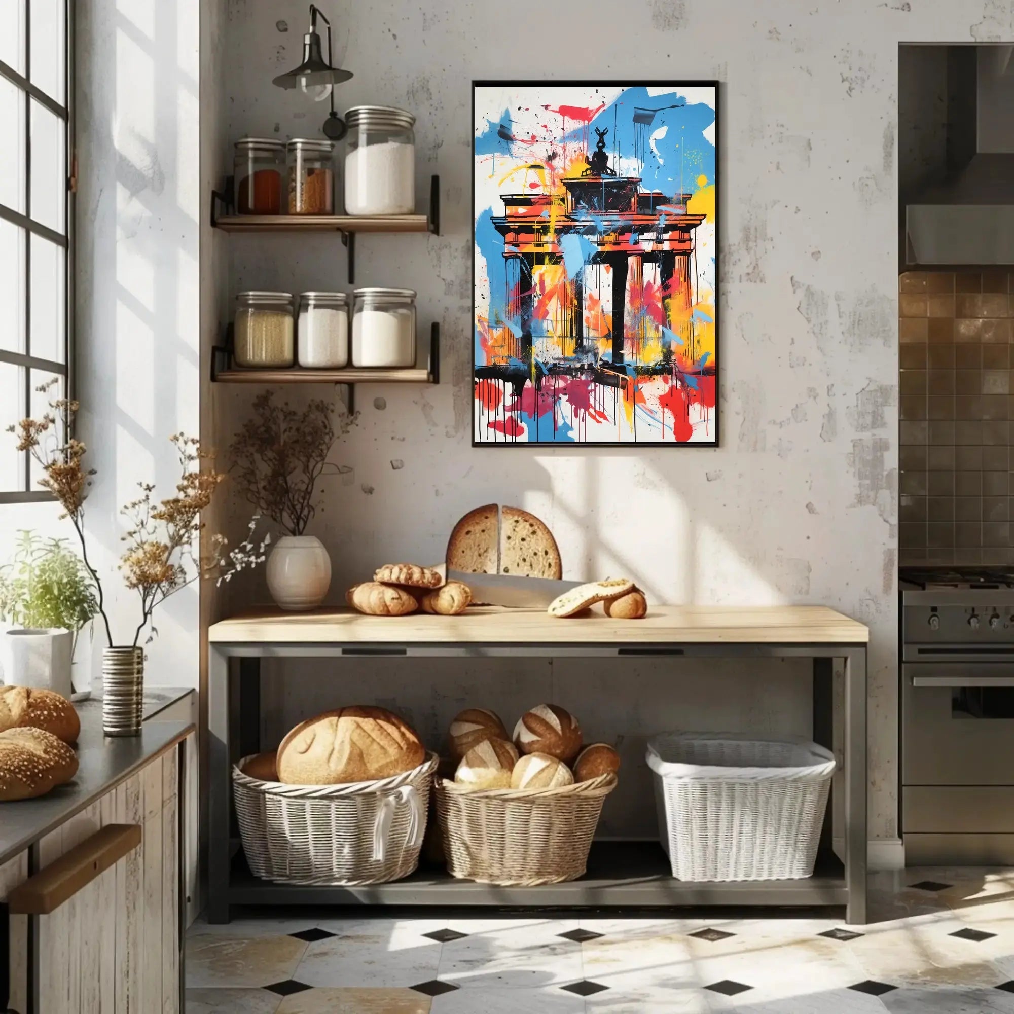 Brandenburg Gate Abstract Art Print - Abstract, Artistic, or Pop Culture Poster PosterGoat