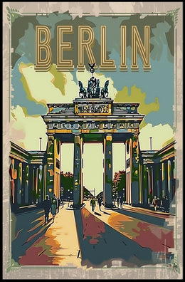Brandenburg Gate Berlin Travel Poster PosterGoat