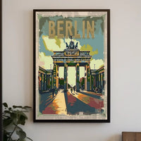 Brandenburg Gate Berlin Travel Poster PosterGoat