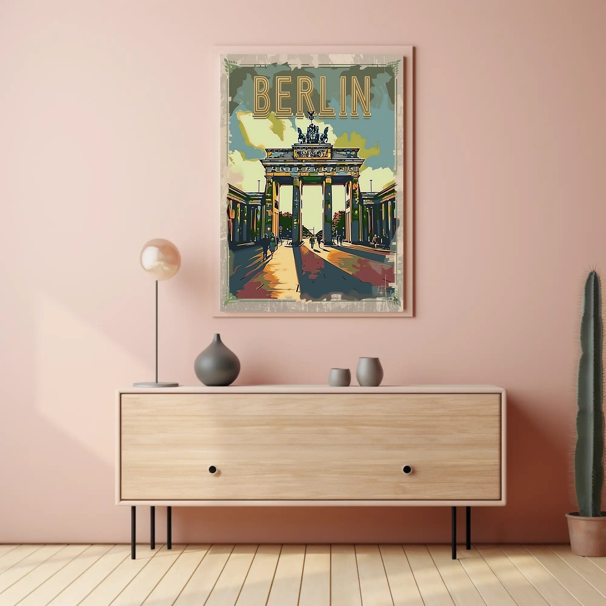 Brandenburg Gate Berlin Travel Poster PosterGoat