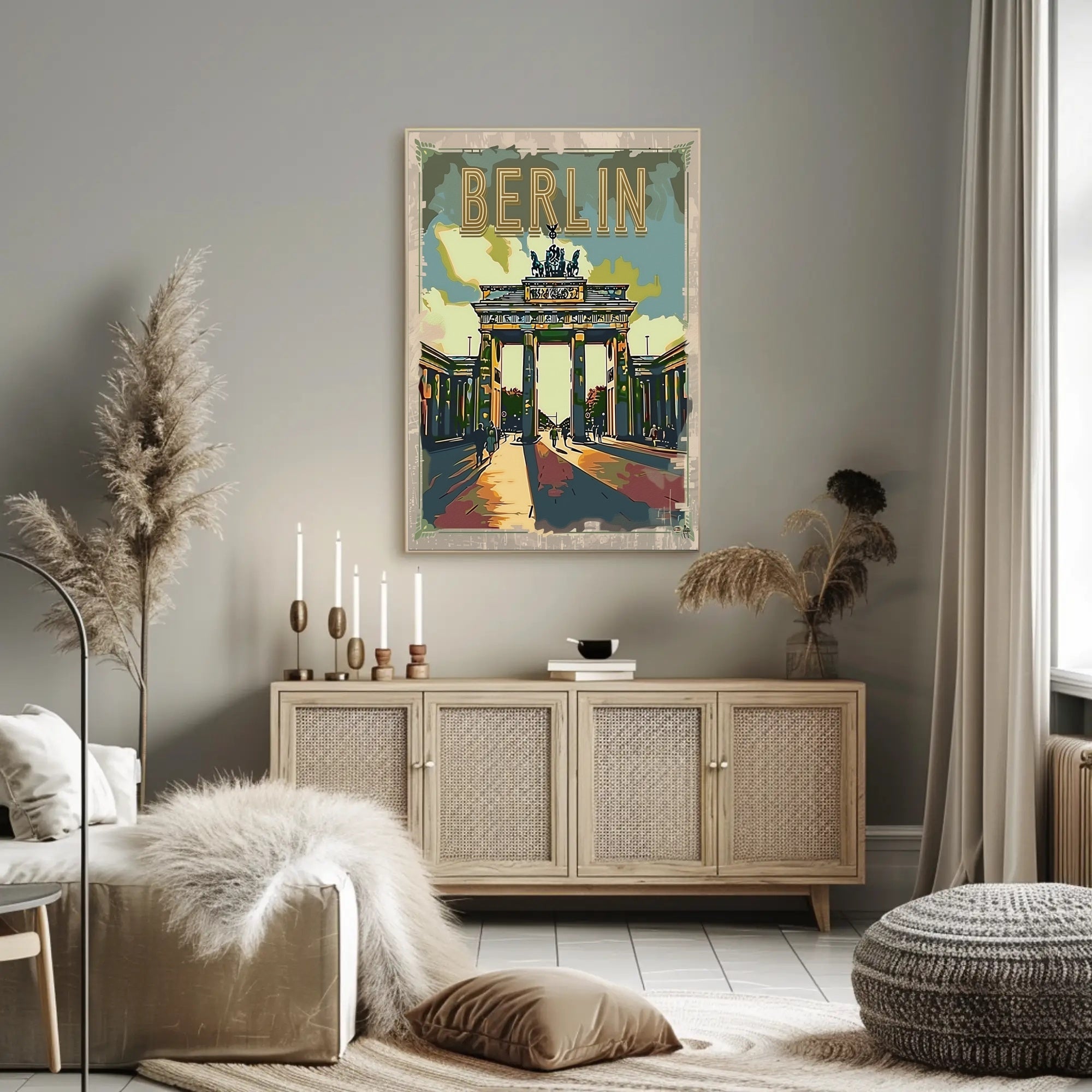 Brandenburg Gate Berlin Travel Poster PosterGoat