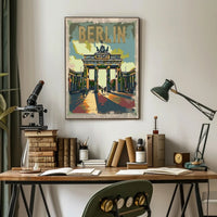 Brandenburg Gate Berlin Travel Poster PosterGoat