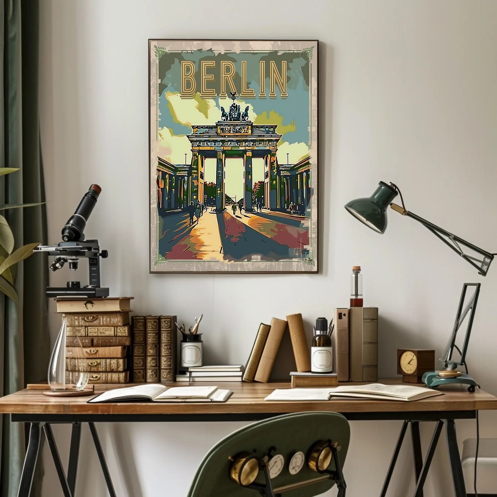 Brandenburg Gate Berlin Travel Poster PosterGoat
