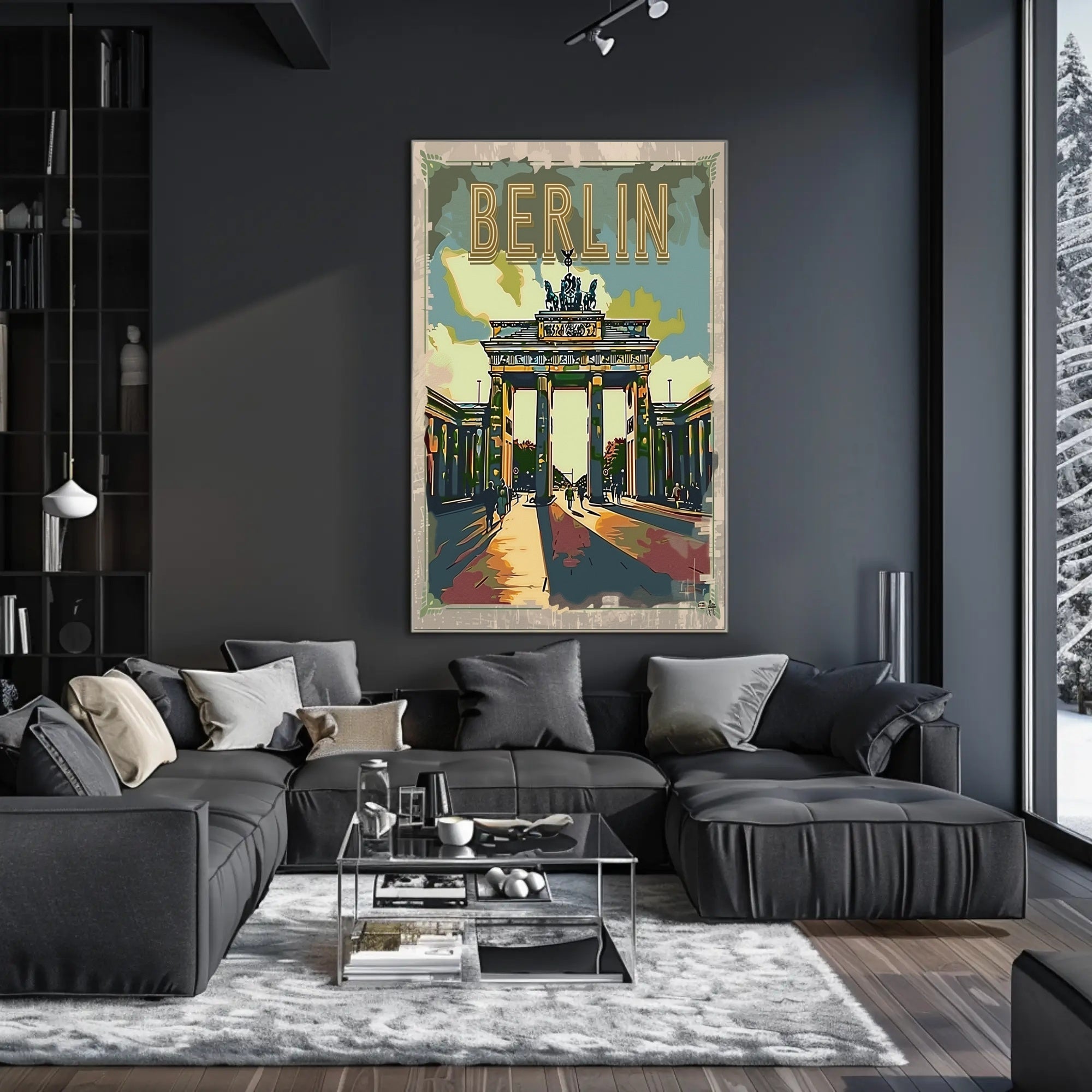 Brandenburg Gate Berlin Travel Poster PosterGoat