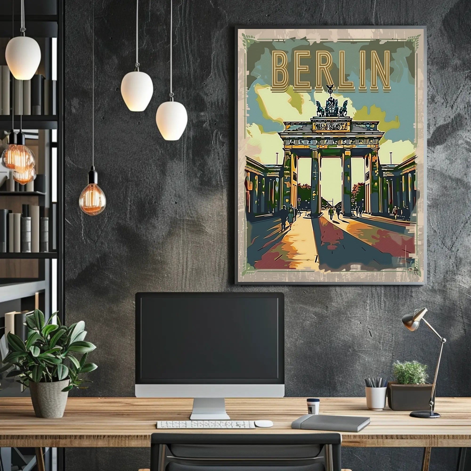Brandenburg Gate Berlin Travel Poster PosterGoat