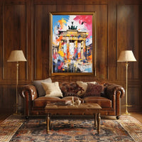 Brandenburg Gate Energetic Abstract Art Print - Artistic Poster PosterGoat