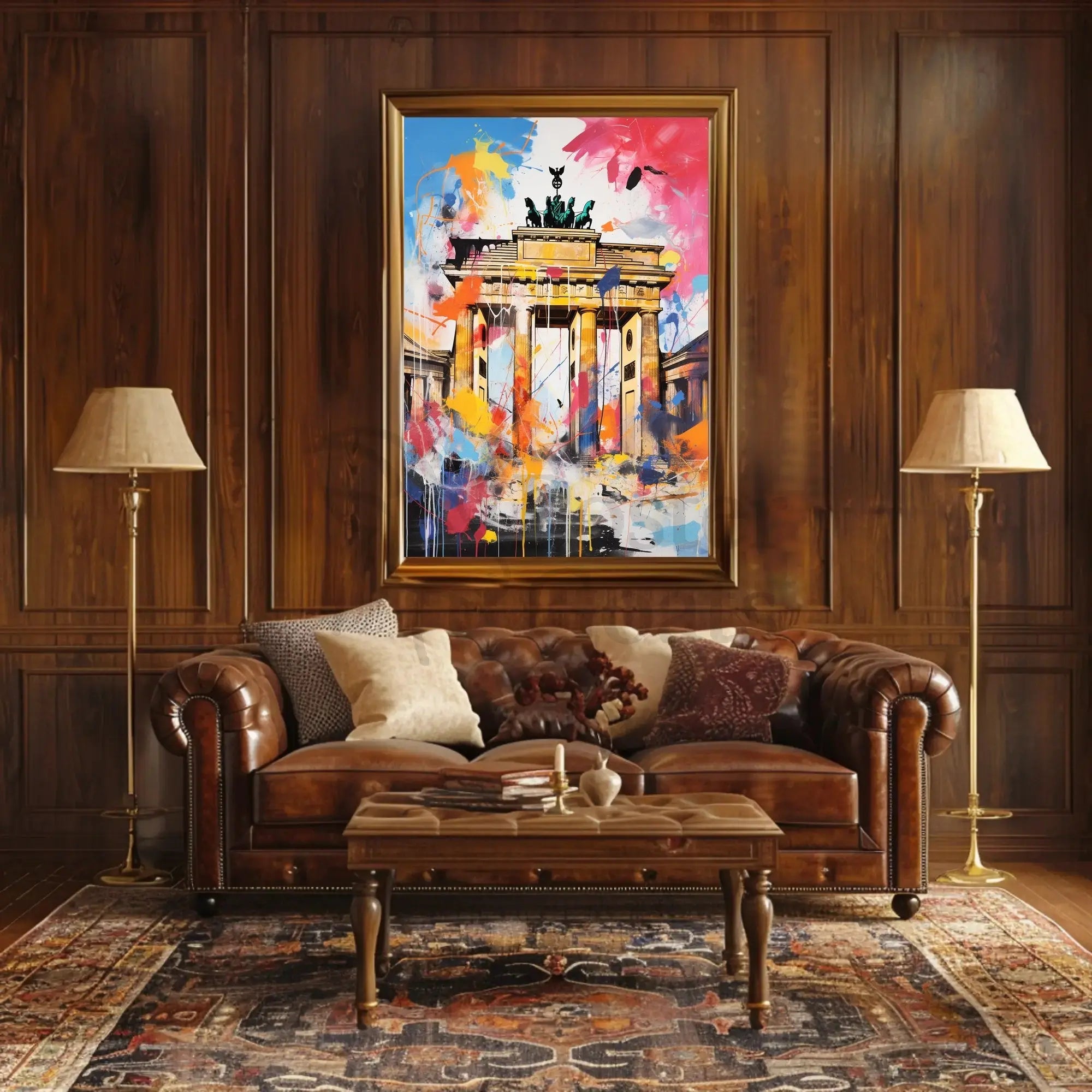 Brandenburg Gate Energetic Abstract Art Print - Artistic Poster PosterGoat