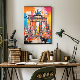Brandenburg Gate Energy Abstract Pop Culture Poster PosterGoat