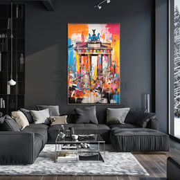 Brandenburg Gate Energy Abstract Pop Culture Poster PosterGoat