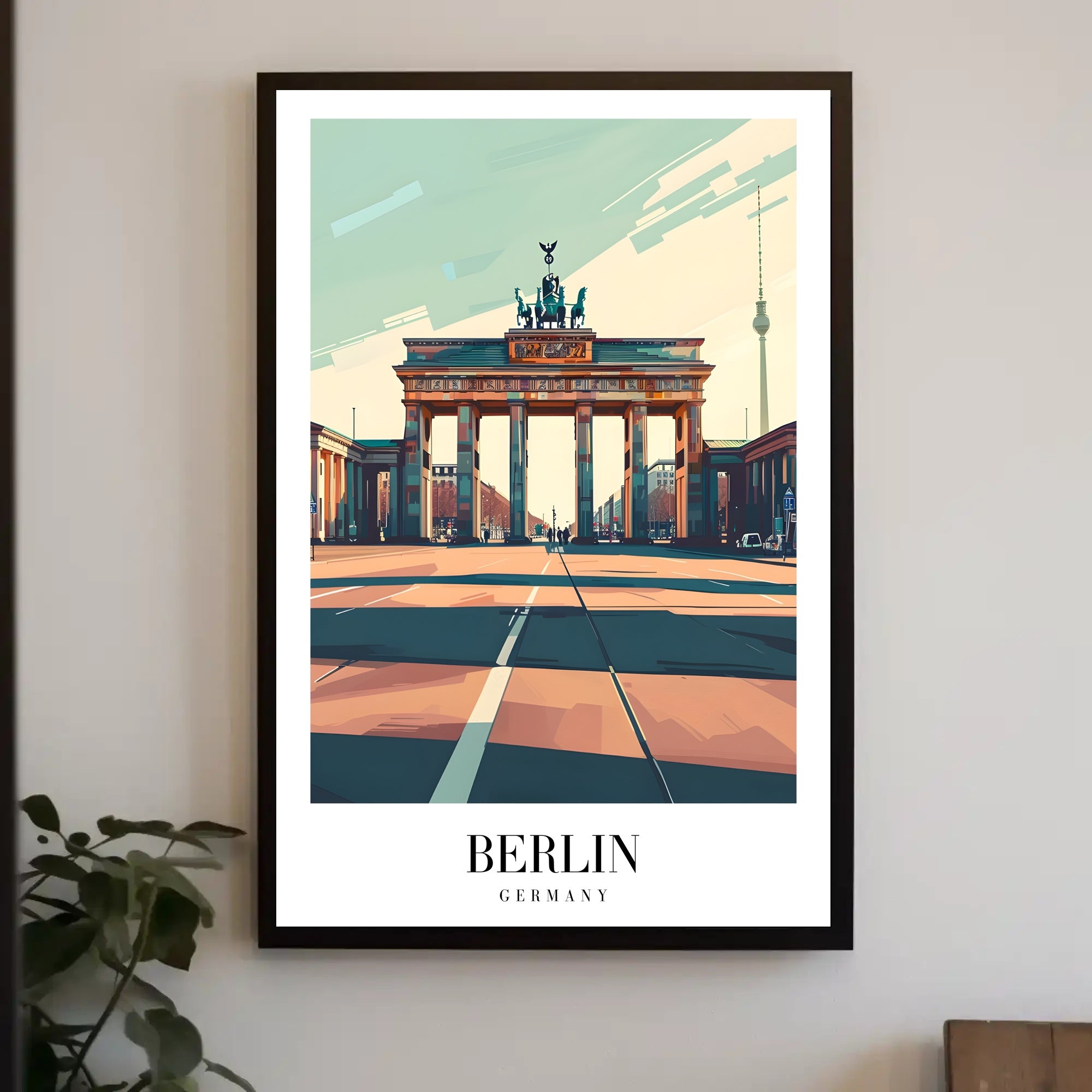 Brandenburg Gate Illustrated Travel Poster PosterGoat