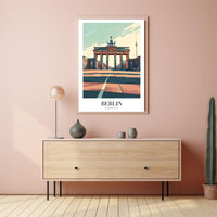 Brandenburg Gate Illustrated Travel Poster PosterGoat