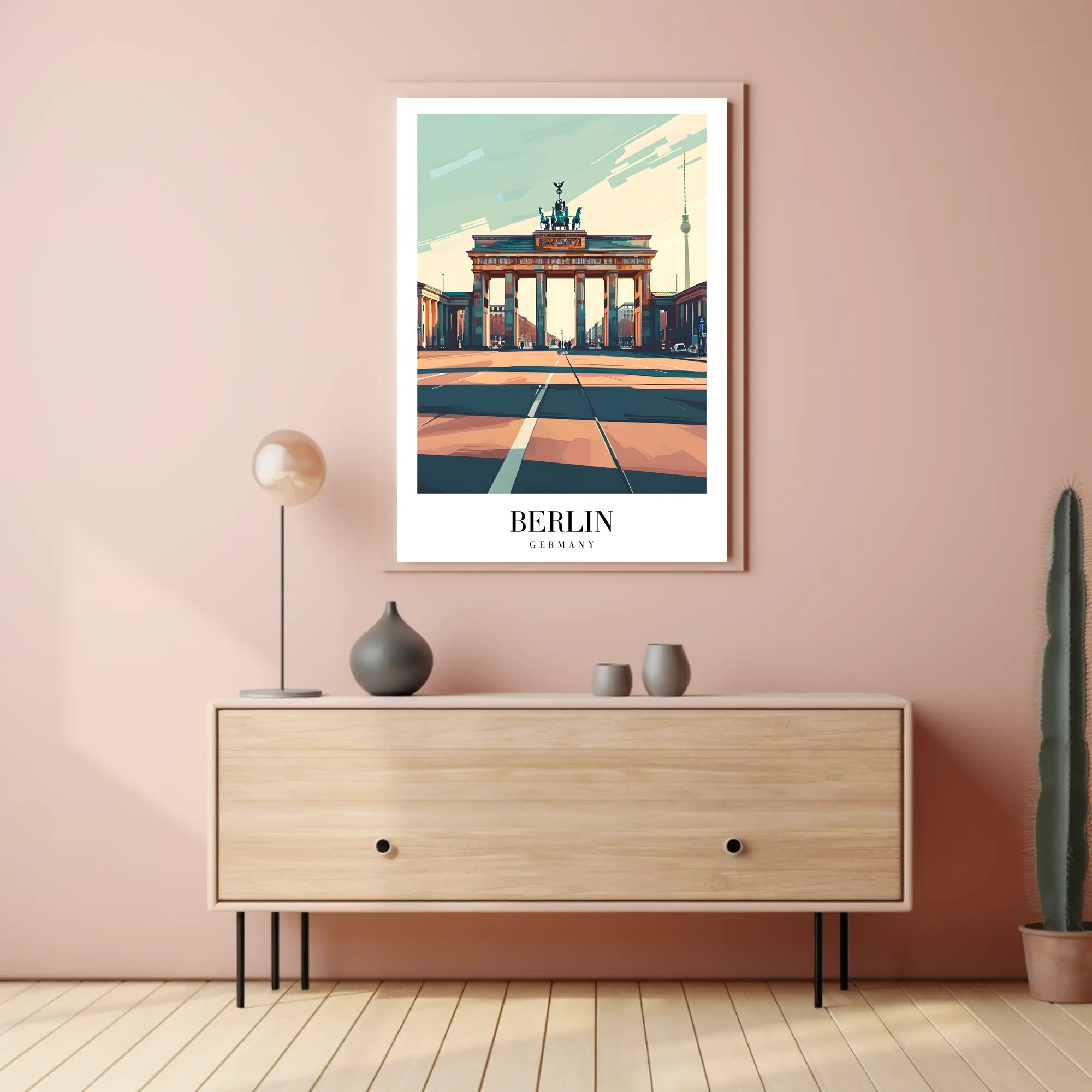 Brandenburg Gate Illustrated Travel Poster PosterGoat
