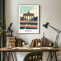 Brandenburg Gate Illustrated Travel Poster PosterGoat