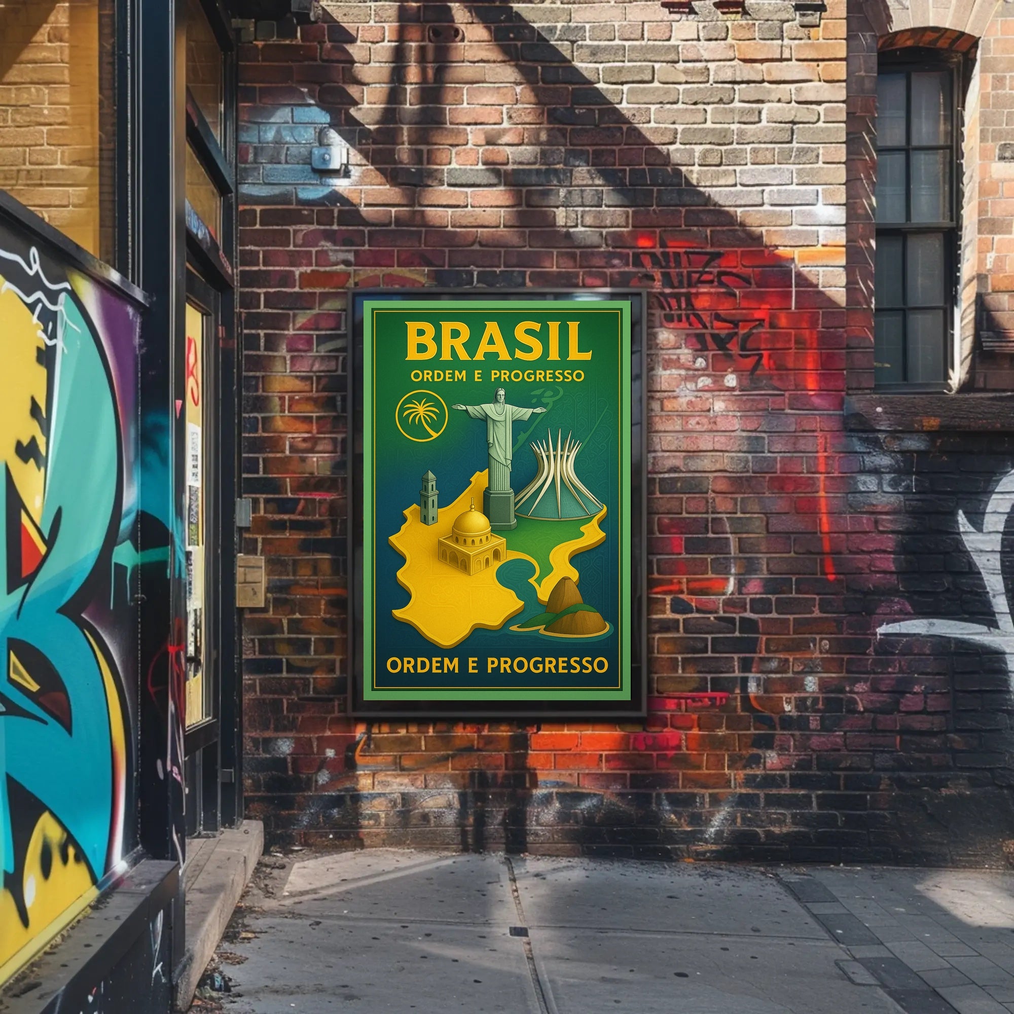 Brasil Ordem e Progresso Travel Poster PosterGoat