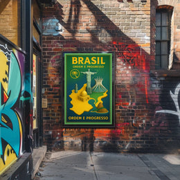Brasil Ordem e Progresso Travel Poster PosterGoat