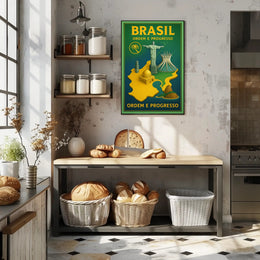 Brasil Ordem e Progresso Travel Poster PosterGoat