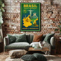 Brasil Ordem e Progresso Travel Poster PosterGoat