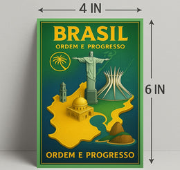 Brasil Ordem e Progresso Travel Poster PosterGoat