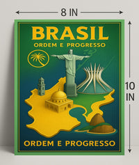 Brasil Ordem e Progresso Travel Poster PosterGoat