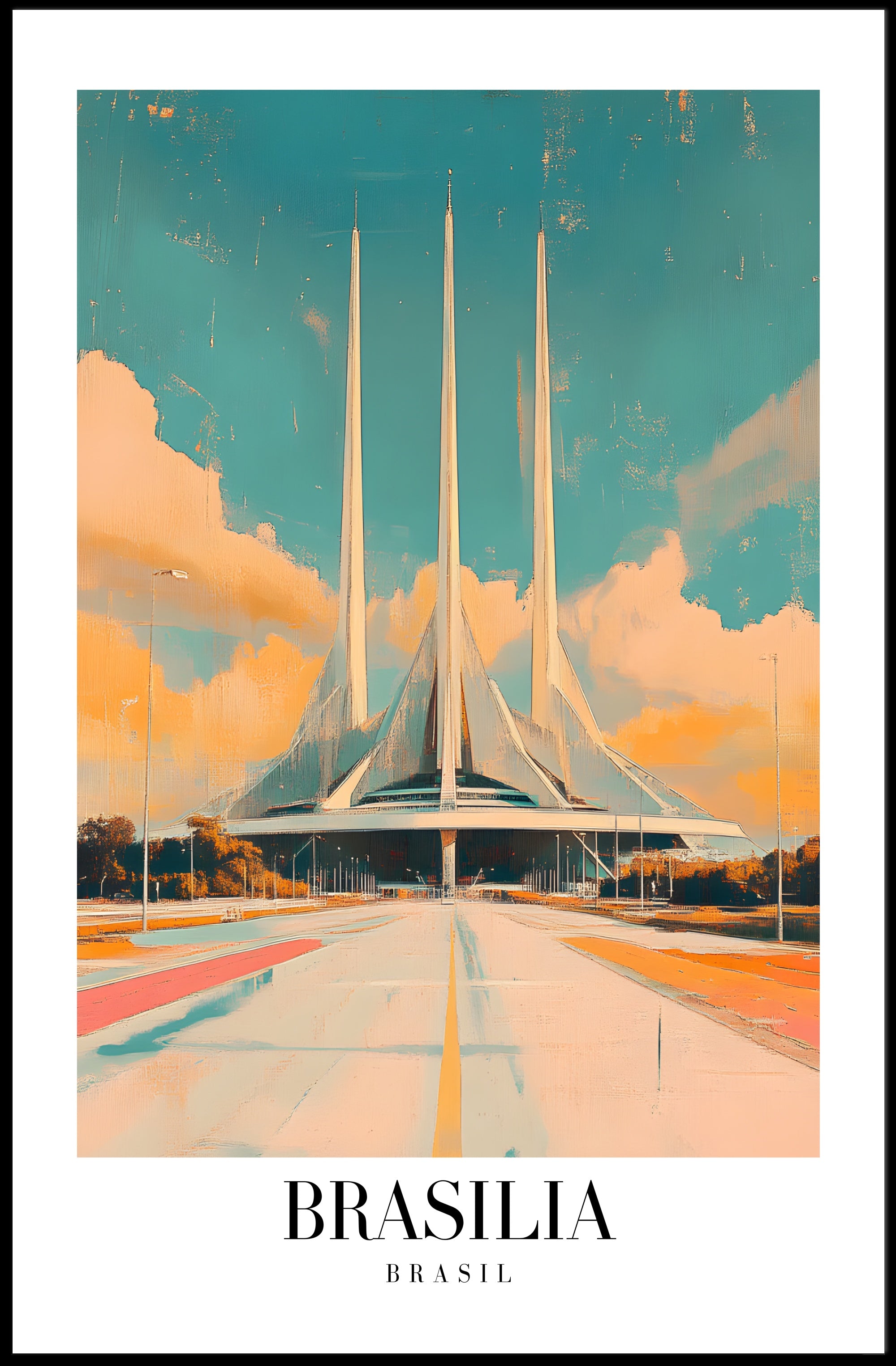 Brasília Cathedral Dreamscape Urban or Cityscape Poster PosterGoat