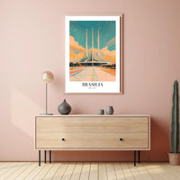 Brasília Cathedral Dreamscape Urban or Cityscape Poster PosterGoat