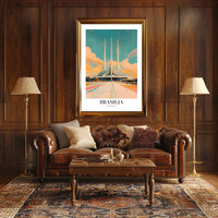 Brasília Cathedral Dreamscape Urban or Cityscape Poster PosterGoat