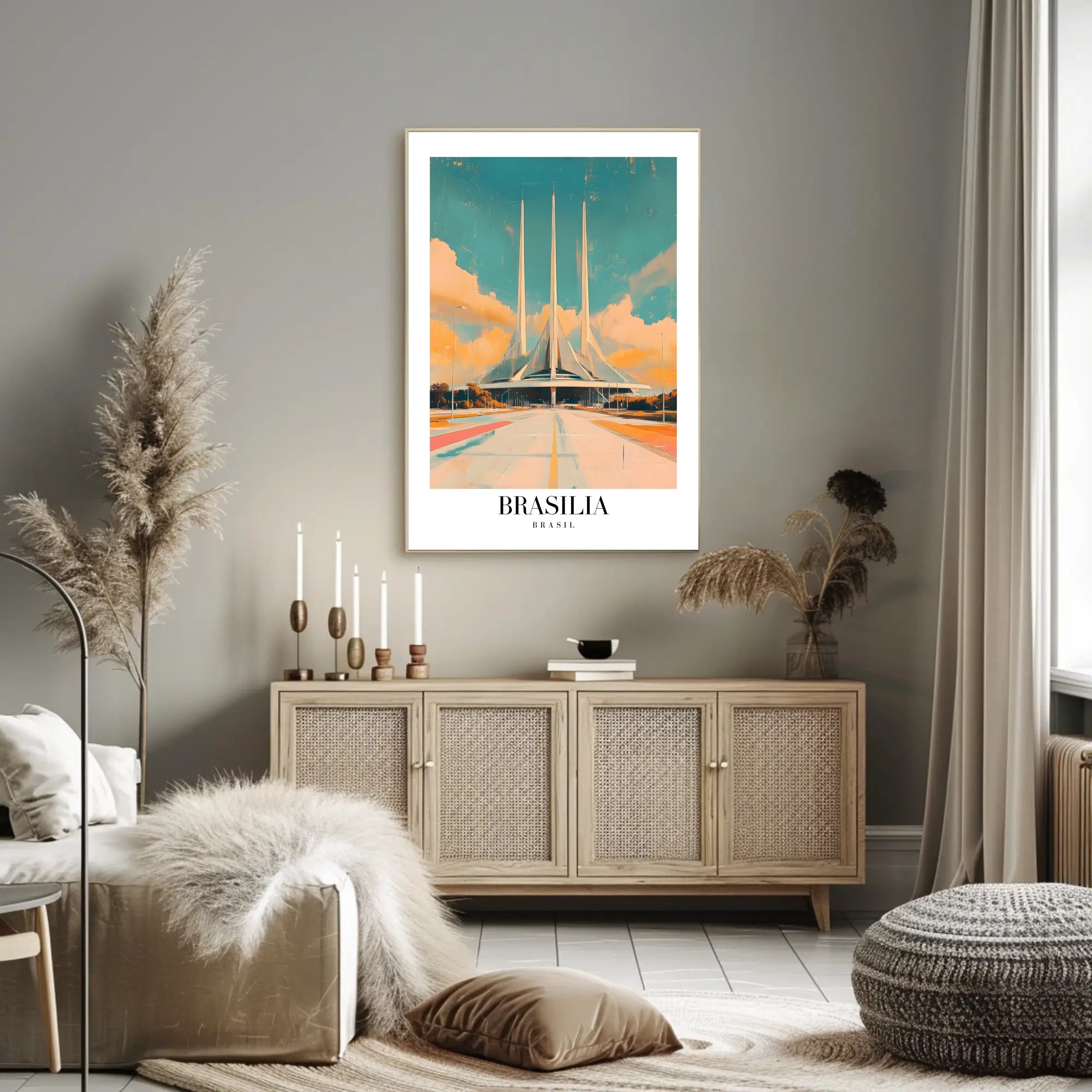 Brasília Cathedral Dreamscape Urban or Cityscape Poster PosterGoat