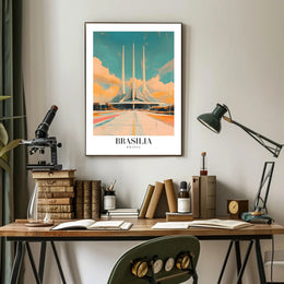 Brasília Cathedral Dreamscape Urban or Cityscape Poster PosterGoat
