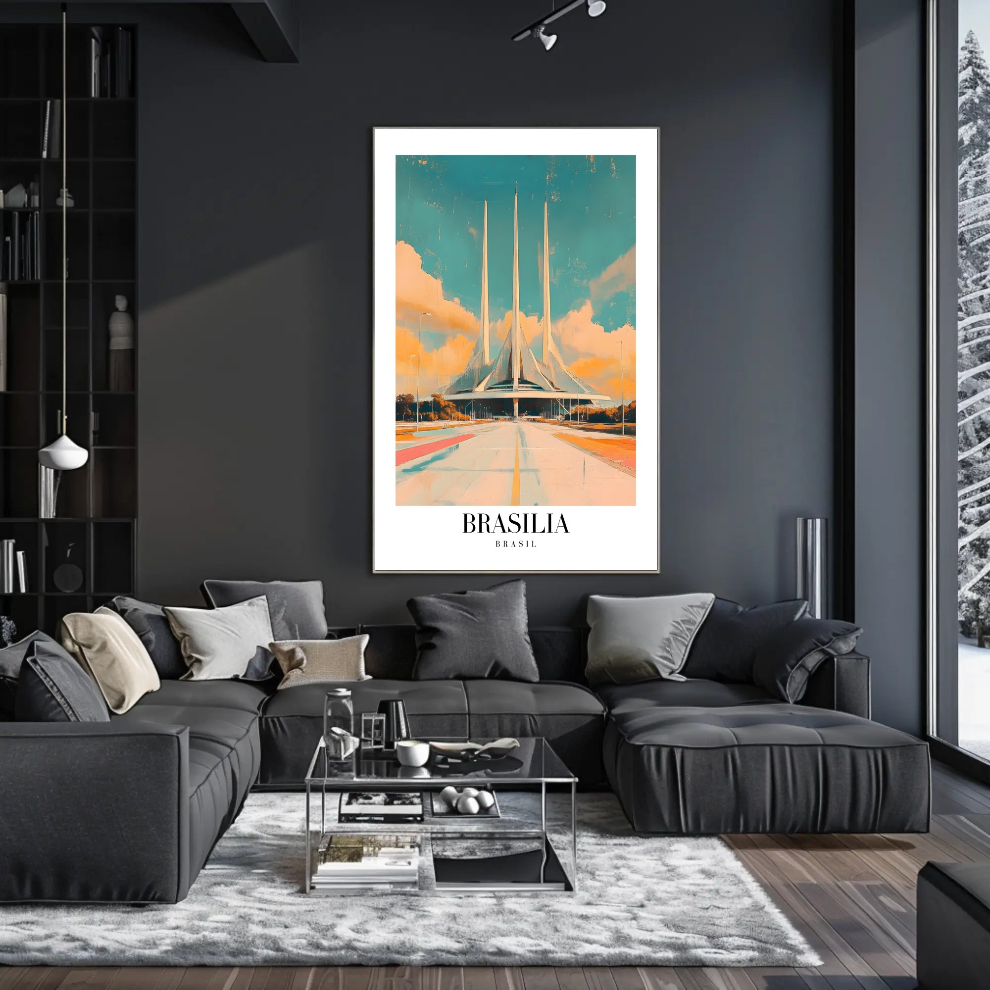Brasília Cathedral Dreamscape Urban or Cityscape Poster PosterGoat