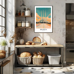 Brasília Cathedral Dreamscape Urban or Cityscape Poster PosterGoat
