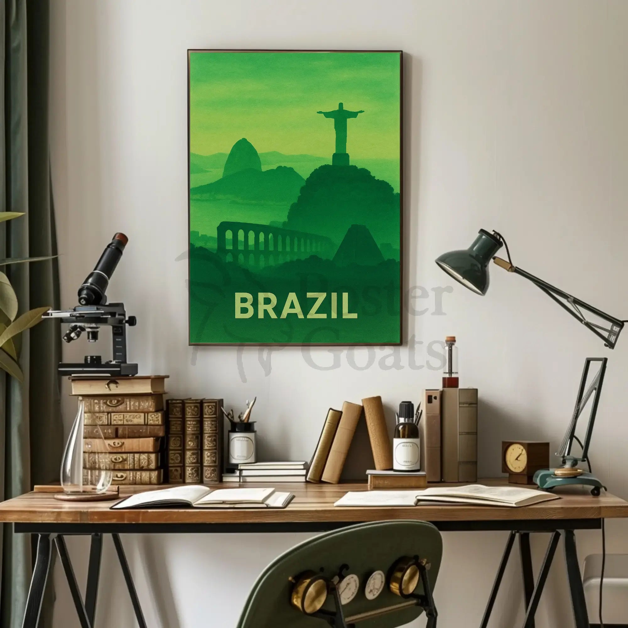 Brazilian Landmarks Serenity Travel Poster PosterGoat