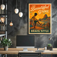 Brazilian Soccer Spirit Expressive Sports Poster PosterGoat