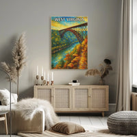 Breathtaking New River Gorge Bridge West Virginia Travel Poster PosterGoat