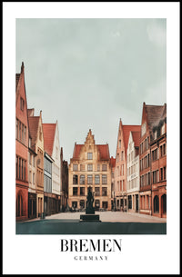 Bremen Urban Scene Modern Travel Poster PosterGoat