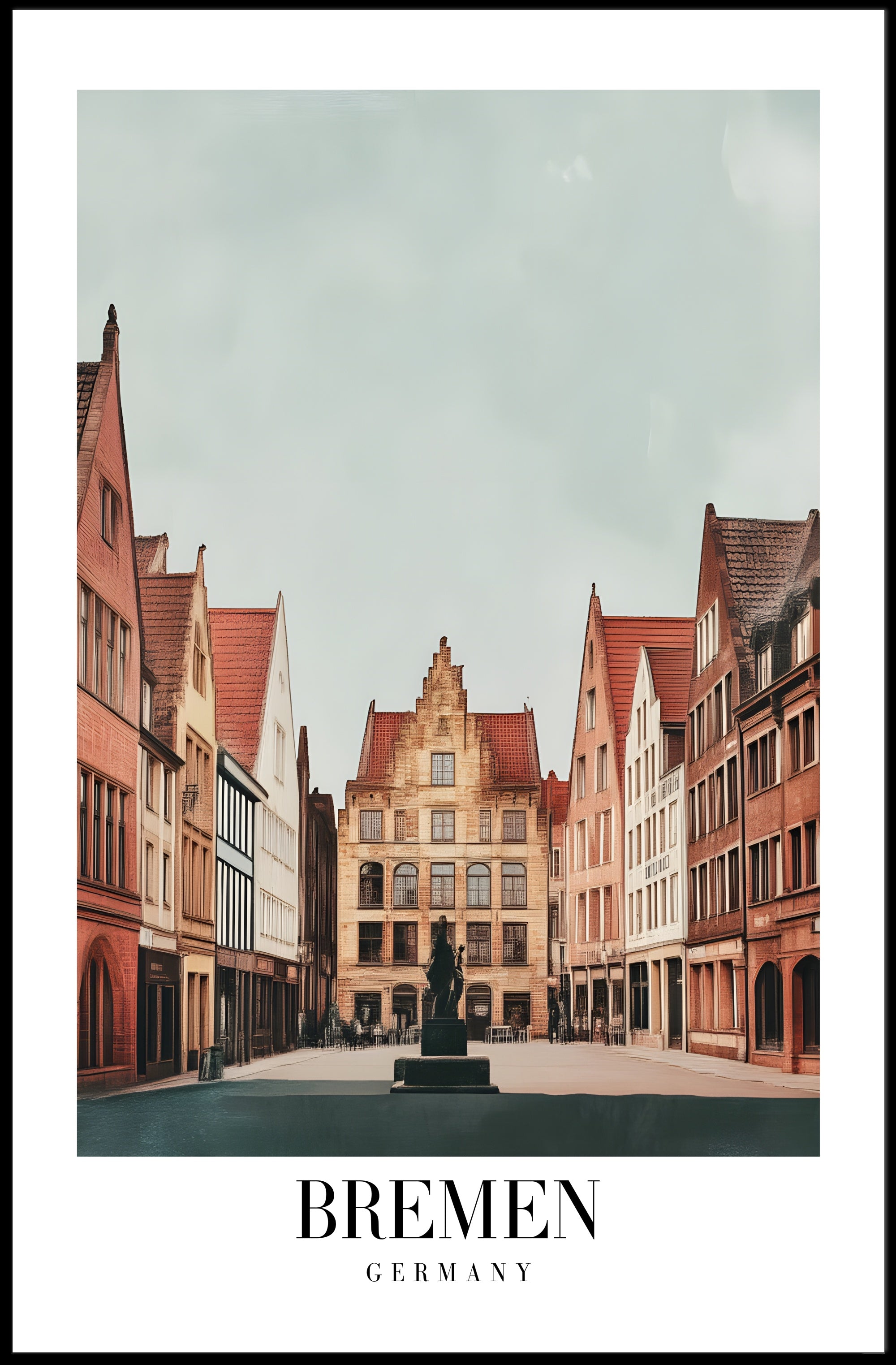 Bremen Urban Scene Modern Travel Poster PosterGoat