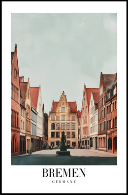 Bremen Urban Scene Modern Travel Poster PosterGoat