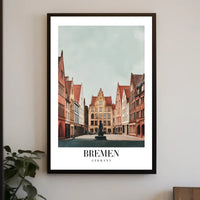 Bremen Urban Scene Modern Travel Poster PosterGoat