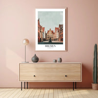 Bremen Urban Scene Modern Travel Poster PosterGoat
