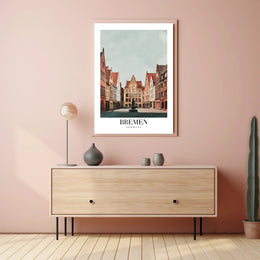 Bremen Urban Scene Modern Travel Poster PosterGoat