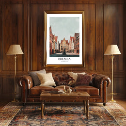 Bremen Urban Scene Modern Travel Poster PosterGoat