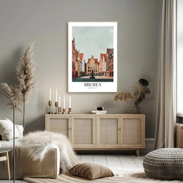 Bremen Urban Scene Modern Travel Poster PosterGoat